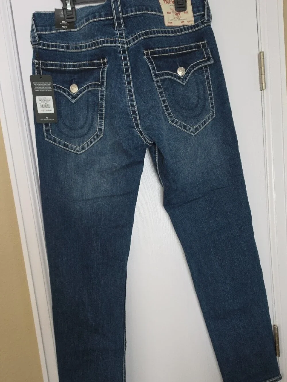 True Religion Rocco Big T Flap Relaxed Skinny Jeans - New